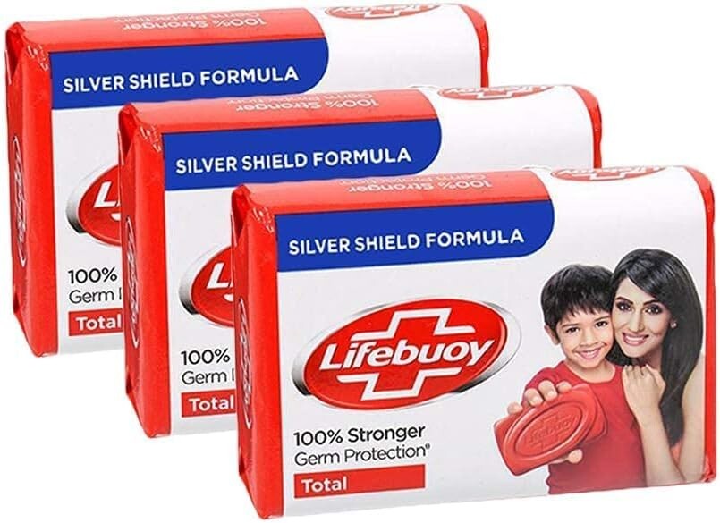 (125g X 12 Bars) - Lifebuoy Total 10- Soap Bar - 125g X 12 Bars (125g X 12 Bars)